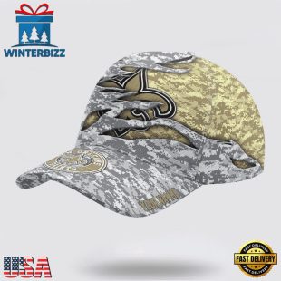 Custom Name NFL Saints Camo US Classic Baseball Cap