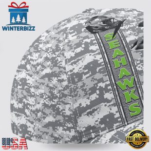Custom Name NFL Seahawks Camo US Classic Baseball Cap