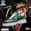 Custom Name NFL Seattle Seahawks Mascot Pattern Air Force 1 Shoes