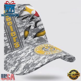 Custom Name NFL Steelers Camo US Classic Baseball Cap