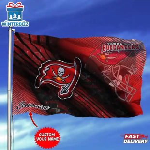 Custom Name NFL Tampa Bay Buccaneers Football House And Garden Flag