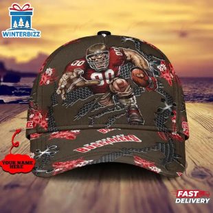 Custom Name NFL Tampa Bay Buccaneers Mascot Football Baseball Cap