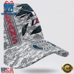 Custom Name NFL Texans Camo US Classic Baseball Cap