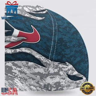 Custom Name NFL Texans Camo US Classic Baseball Cap