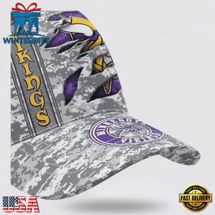 Custom Name NFL Vikings Camo US Classic Baseball Cap
