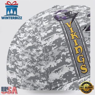 Custom Name NFL Vikings Camo US Classic Baseball Cap