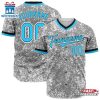 Custom Name Number And Team Arctic Camouflage Blue Front Baseball Jersey
