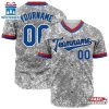 Custom Name Number And Team Arctic Camouflage Navy Blue Front Baseball Jersey