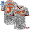 Custom Name Number And Team Arctic Camouflage Orange Front Baseball Jersey