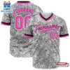 Custom Name Number And Team Arctic Camouflage Pink Front Baseball Jersey