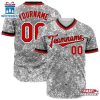Custom Name Number And Team Arctic Camouflage Red Front Baseball Jersey