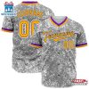 Custom Name Number And Team Arctic Camouflage Yellow Front Baseball Jersey
