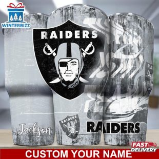 Custom Name Oakland Raiders NFL Sport Football Tumbler For Fans