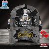 Custom Name Pittsburgh Steelers NFL Football Team Skull Baseball Cap