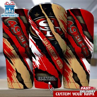 Custom Name San Francisco 49ers NFL Logo Team Tumbler Gift For Fans