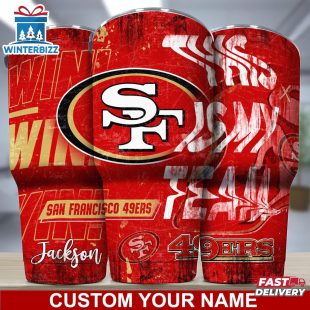 Custom Name San Francisco 49ers NFL Sport Football Tumbler For Fans