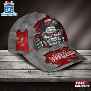 Custom Name Tampa Bay Buccaneers NFL Football Team Skull Baseball Cap