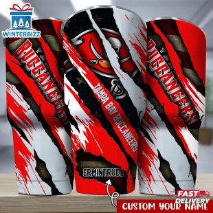 Custom Name Tampa Bay Buccaneers NFL Logo Team Tumbler Gift For Fans