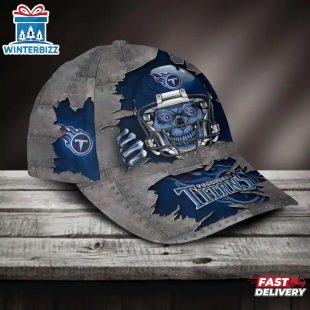 Custom Name Tennessee Titans NFL Football Team Skull Baseball Cap