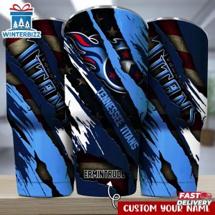 Custom Name Tennessee Titans NFL Logo Team Tumbler Gift For Fans