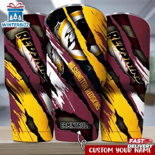 Custom Name Washington Redskins NFL Logo Team Tumbler Gift For Fans