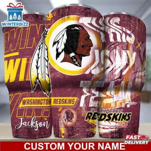 Custom Name Washington Redskins NFL Sport Football Tumbler For Fans