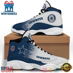 Dallas Cowboys Football NFL Logo Air Jordan 13 Shoes - Gift For Fans