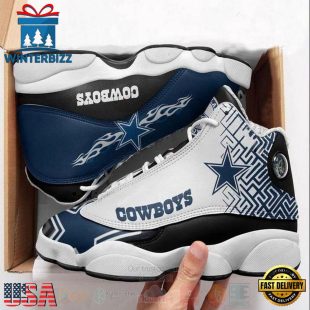 Dallas Cowboys NFL Big Logo Football Team Air Jordan 13 Shoes - Gift For Fans