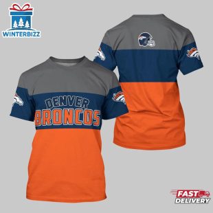 Denver Broncos Logo Team All Over Print T-Shirt