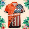 Denver Broncos US Flag Pattern Hawaiian Shirt