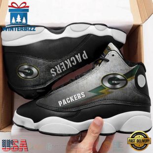 Green Bay Packer NFL Big Logo Football Team Air Jordan 13 Shoes - Gift For Fans