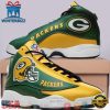 Green Bay Packer NFL Football Helmet Football Team 6 Air Jordan 13 Sneaker Shoes - Gift For Fans