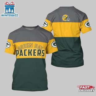 Green Bay Packers Logo Team All Over Print T-Shirt