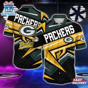 Green Bay Packers NFL Team Football Logo Sport Hawaiian Shirt