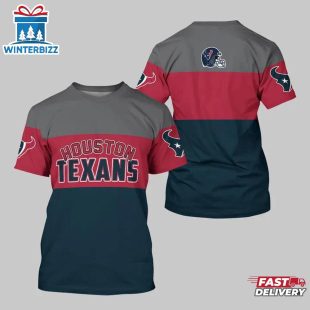 Houston Texans Logo Team All Over Print T-Shirt