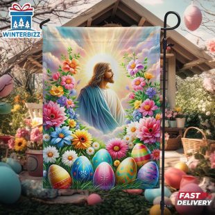 Jesus Easter Day Resurrection of Jesus House And Garden Flag
