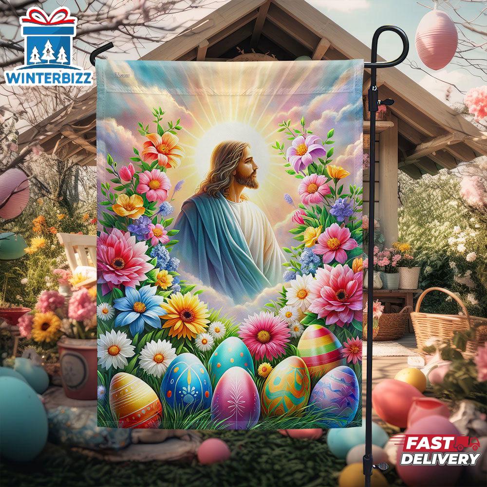 Jesus Easter Day Resurrection of Jesus House And Garden Flag Jesus Easter Day Resurrection of Jesus House And Garden Flag