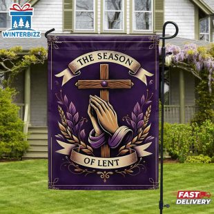 Lent Season Easter House And Garden Flag