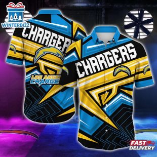 Los Angeles Chargers NFL Team Football Logo Sport Hawaiian Shirt