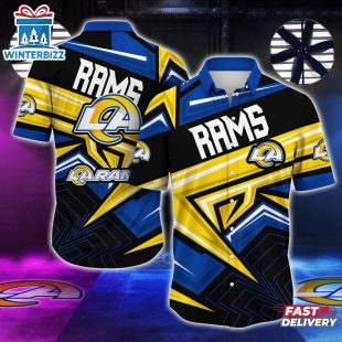 Los Angeles Rams NFL Team Football Logo Sport Hawaiian Shirt