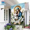 Mary Mother and Jesus Christ Blessed Easter House And Garden Flag