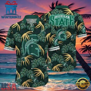 NCAA Michigan State Spartans Lush Greenery New Design Hawaiian Shirt