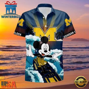NCAA Michigan Wolverines Mickey New Design Hawaiian Shirt