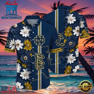 NCAA Notre Dame Fighting Irish Floral New Design Hawaiian Shirt