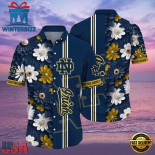 NCAA Notre Dame Fighting Irish Floral New Design Hawaiian Shirt
