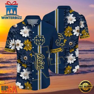 NCAA Notre Dame Fighting Irish Floral New Design Hawaiian Shirt