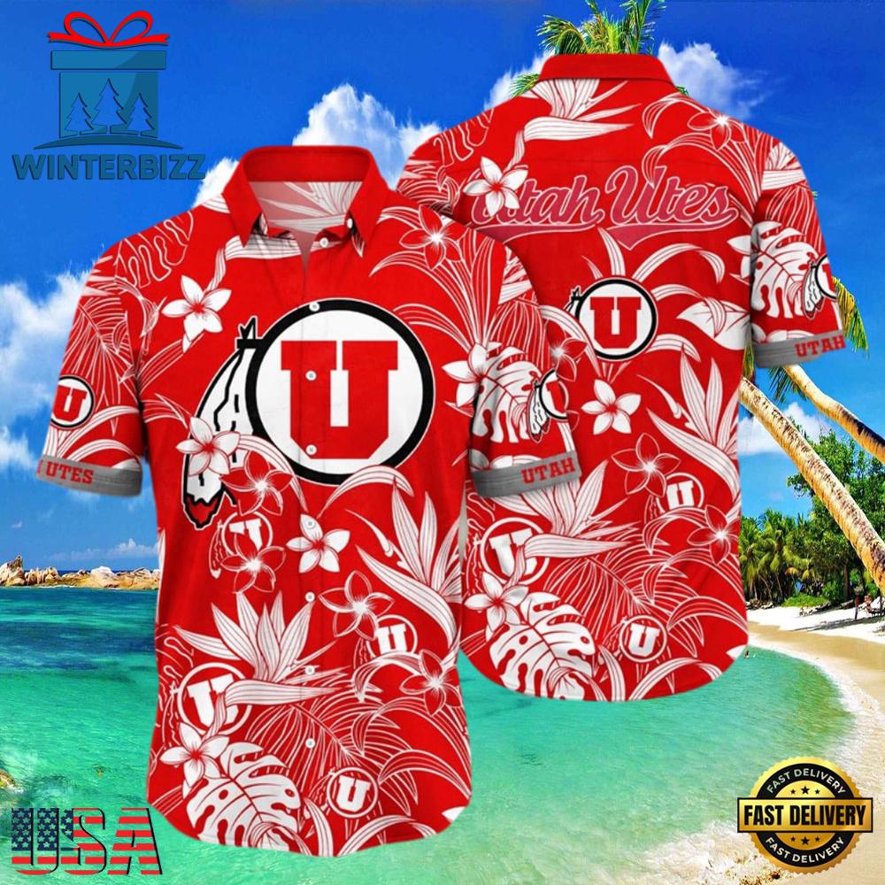 NCAA Utah Utes New Design Hawaiian Shirt , Vintage Hawaiian Shirts For Men Women NCAA Utah Utes New Design Hawaiian Shirt , Vintage Hawaiian Shirts For Men Women