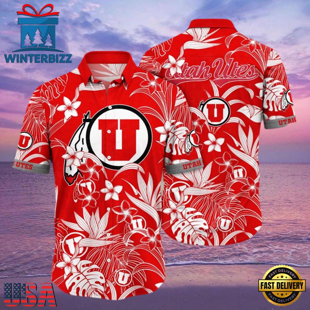 NCAA Utah Utes New Design Hawaiian Shirt , Vintage Hawaiian Shirts For Men Women NCAA Utah Utes New Design Hawaiian Shirt , Vintage Hawaiian Shirts For Men Women