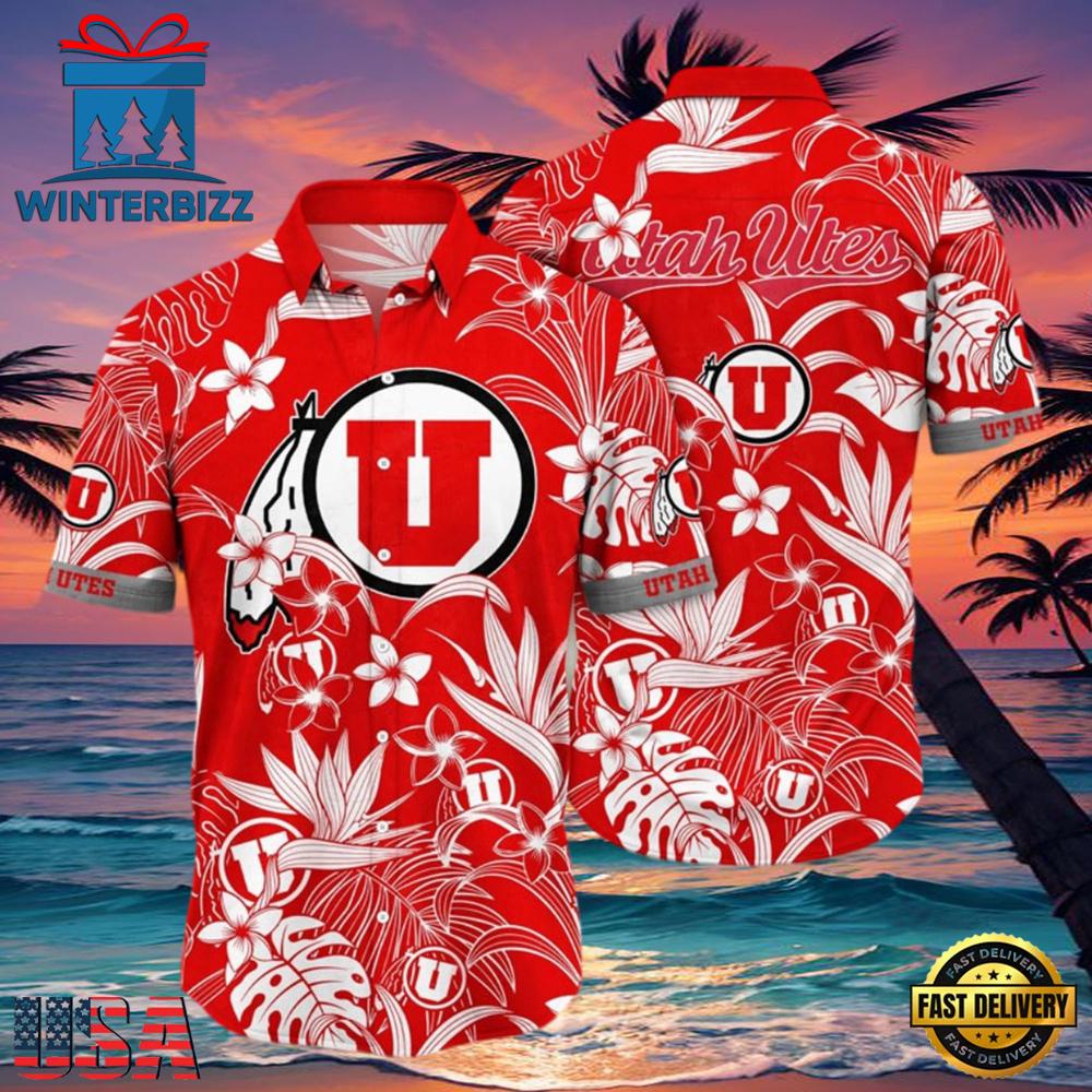 NCAA Utah Utes New Design Hawaiian Shirt , Vintage Hawaiian Shirts For Men Women NCAA Utah Utes New Design Hawaiian Shirt , Vintage Hawaiian Shirts For Men Women