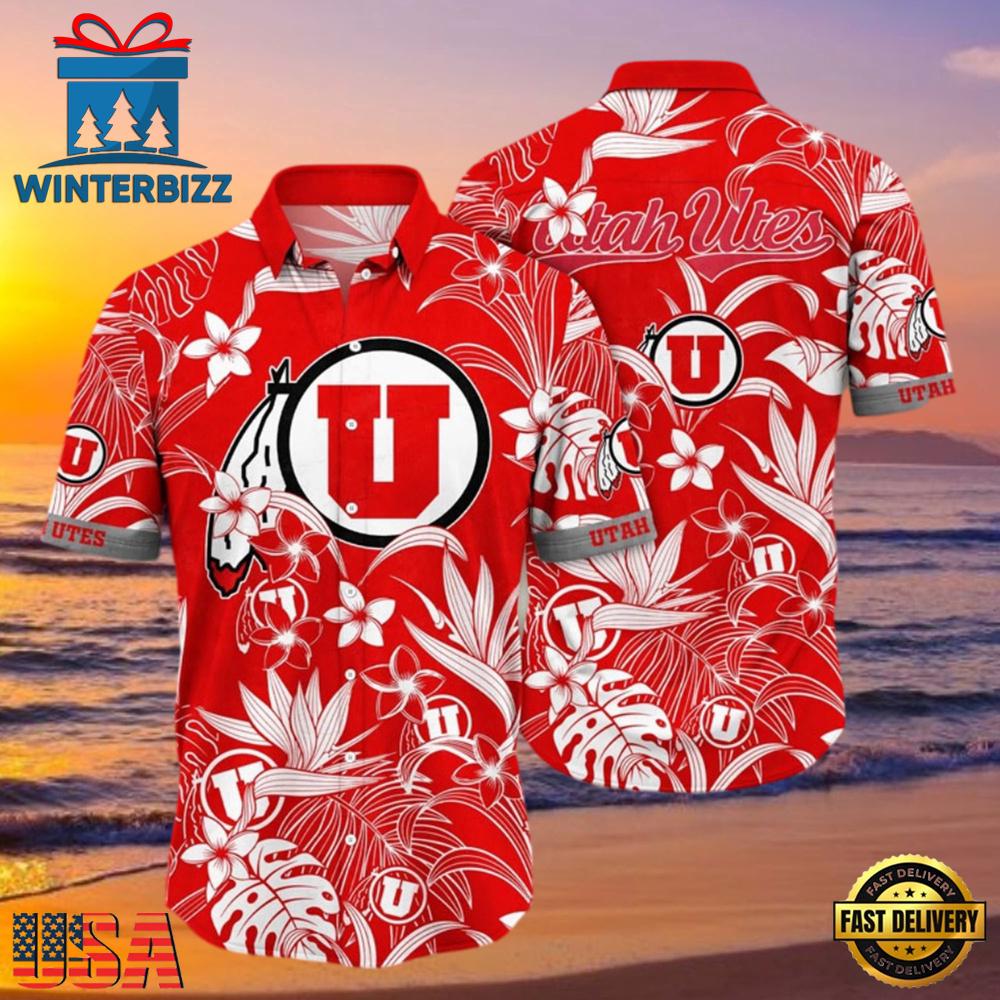 NCAA Utah Utes New Design Hawaiian Shirt , Vintage Hawaiian Shirts For Men Women NCAA Utah Utes New Design Hawaiian Shirt , Vintage Hawaiian Shirts For Men Women